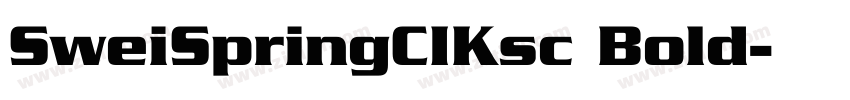 SweiSpringCIKsc Bold字体转换